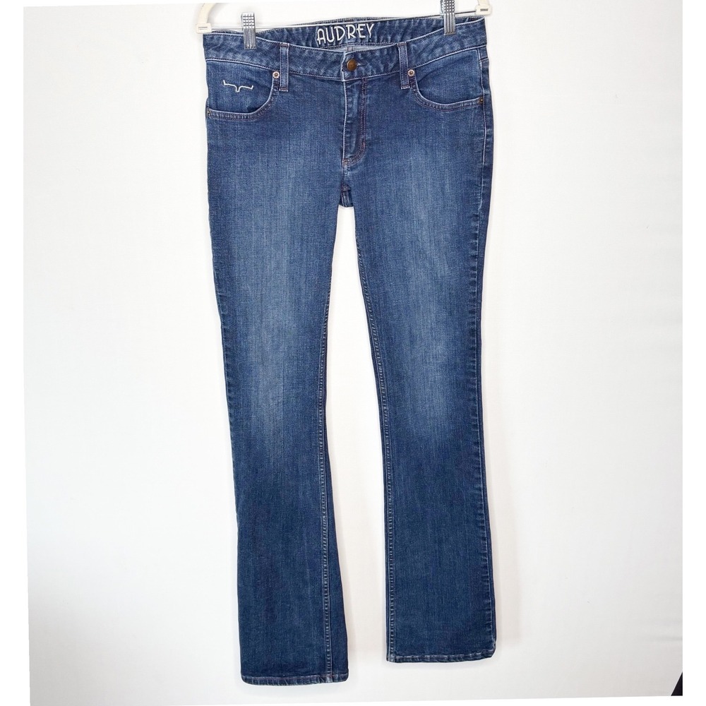 Kimes Ranch Audrey Slim Bootcut Jeans Womens 8/36 Medium Wash Blue Low Rise